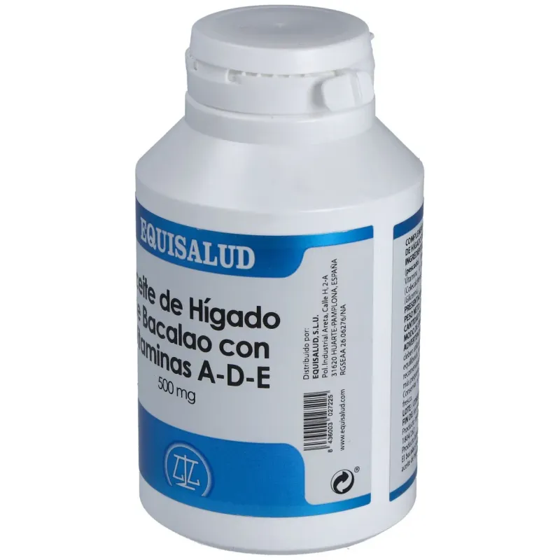 Equisalud aceite higado de bacalao con vitaminas ade 500mg 180 perlas | Farmacia Barata
