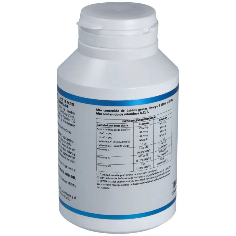 Equisalud aceite higado de bacalao con vitaminas ade 500mg 180 perlas | Farmacia Barata
