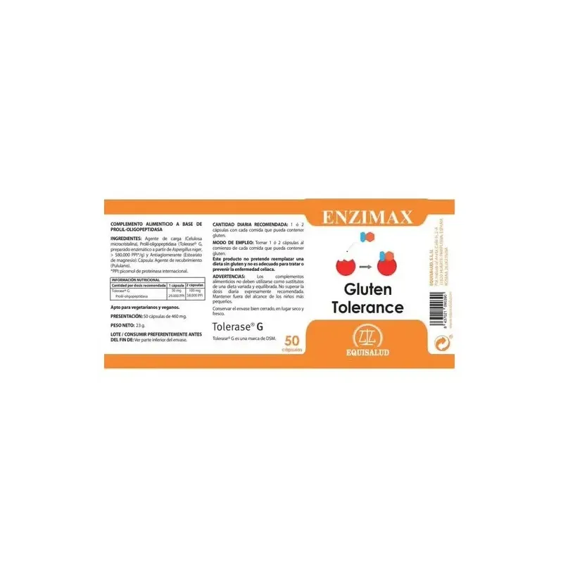 Equisalud enzimax gluten tolerance 50caps | Farmacia Barata