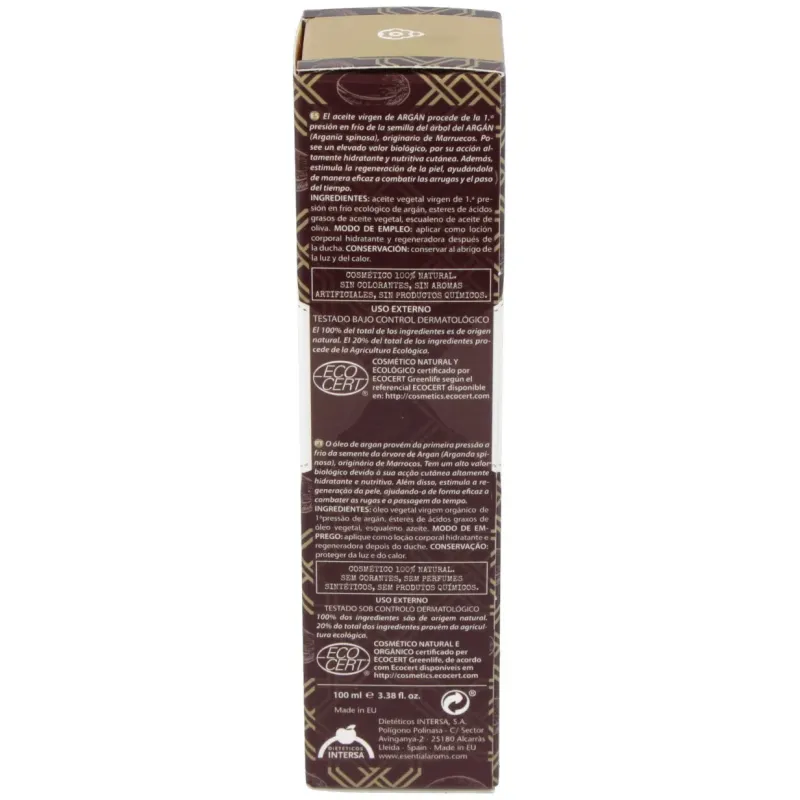 Esential aroms aceite seco argan bio 100ml | Farmacia Barata