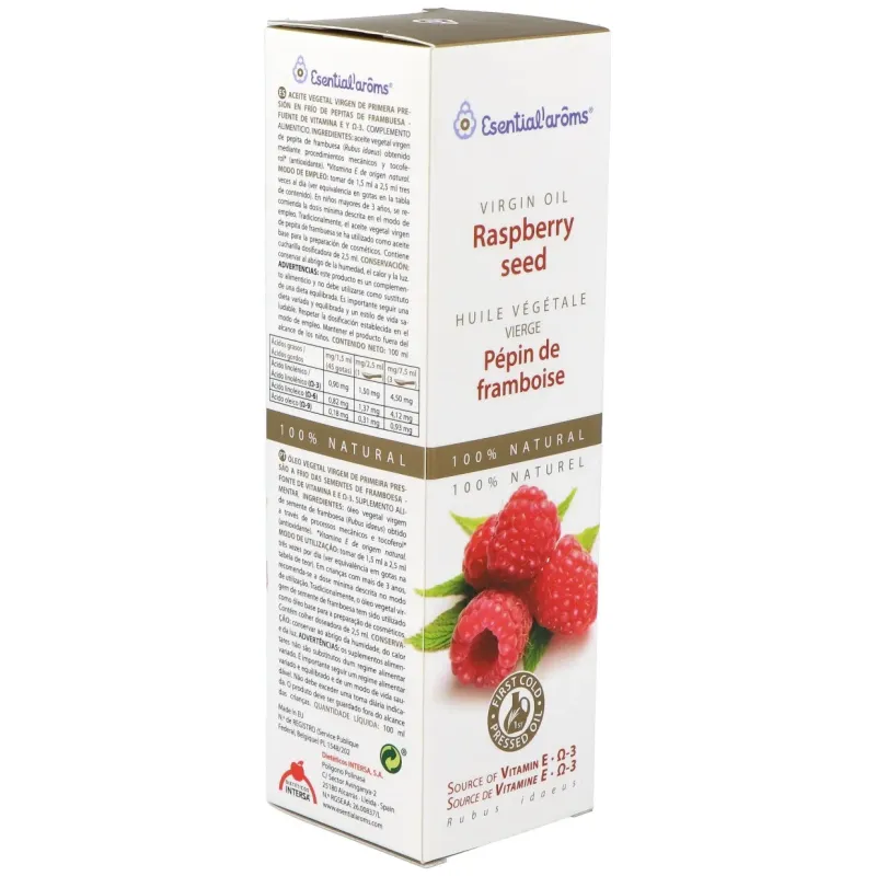 Esential aroms aceite frambuesa antiedad 100ml | Farmacia Barata