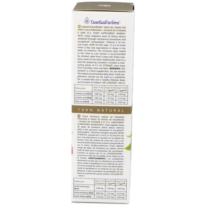 Esential aroms aceite frambuesa antiedad 100ml | Farmacia Barata
