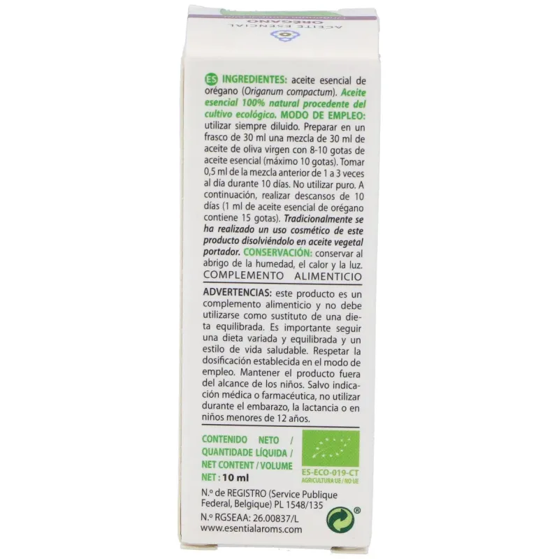 Esential'aroms aceite esencial orégano bio 10 ml | Farmacia Barata