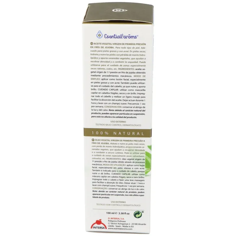 Esential aroms aceite de jojoba 100ml | Farmacia Barata