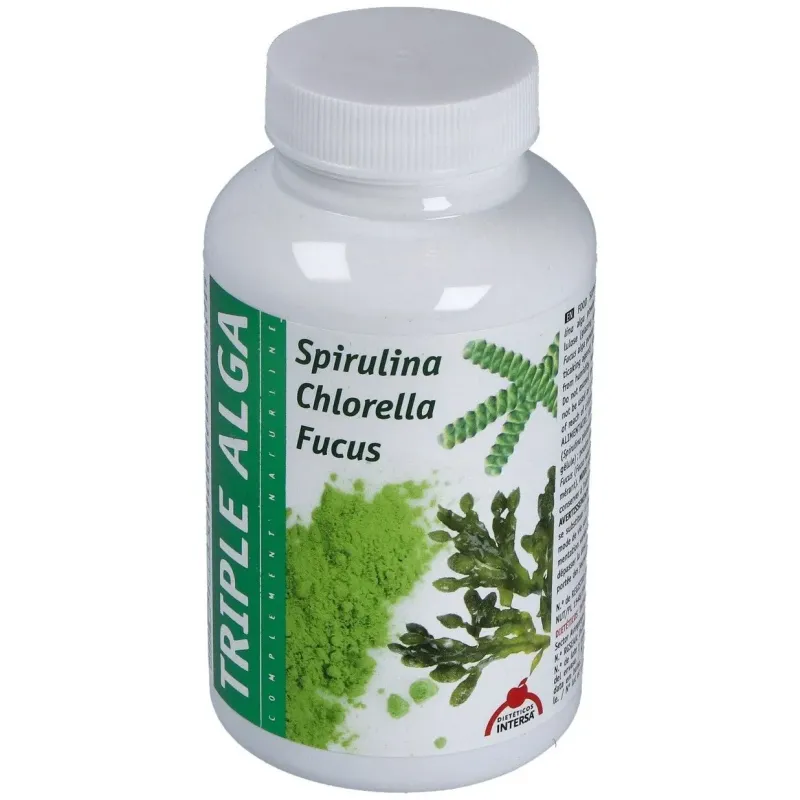 Triple alga chlorella espirulina fucus 120 cap intersa | Farmacia Barata