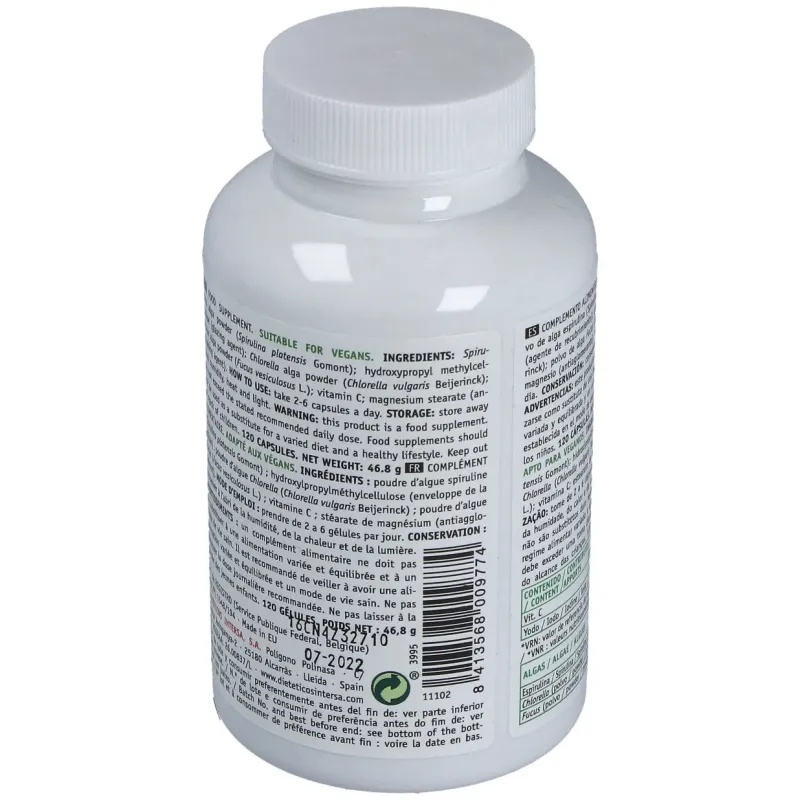Triple alga chlorella espirulina fucus 120 cap intersa | Farmacia Barata