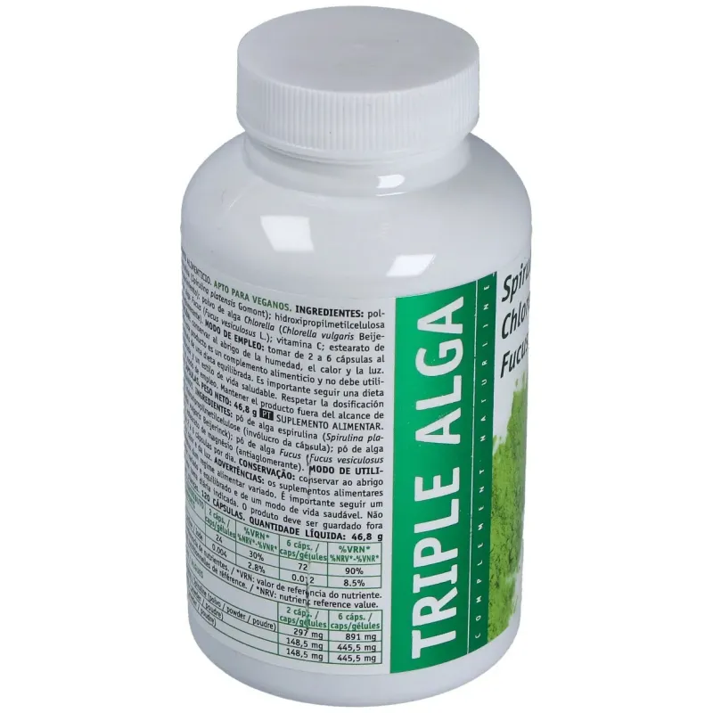 Triple alga chlorella espirulina fucus 120 cap intersa | Farmacia Barata