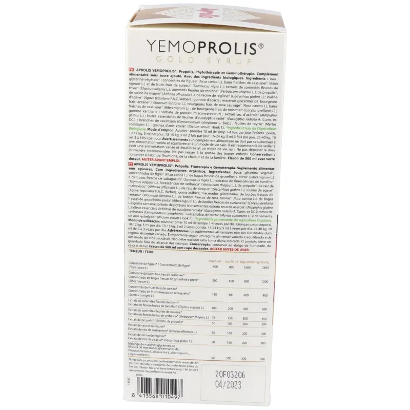 Intersa aprolis yemoprolis gold syrup 500ml | Farmacia Barata