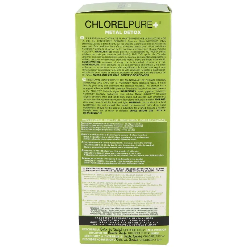 Chlorelpure metal detox 500 ml intersa | Farmacia Barata