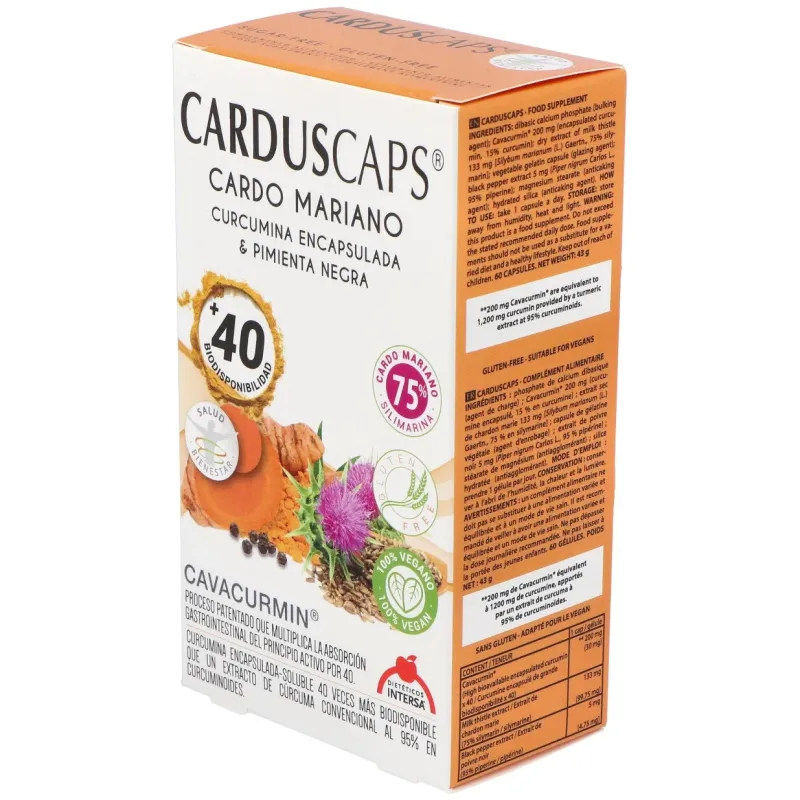 Dietéticos intersa cardus curcuma 60caps | Farmacia Barata