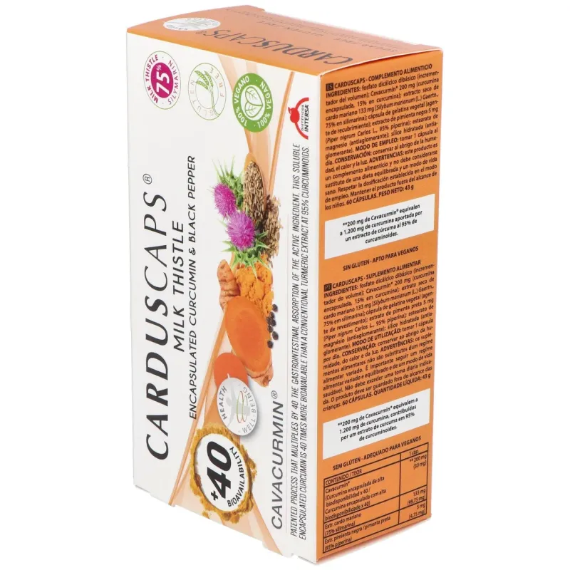 Dietéticos intersa cardus curcuma 60caps | Farmacia Barata