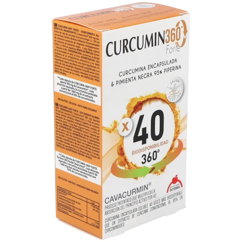 Intersa curcumin 360º forte 60 capsulas | Farmacia Barata Intersa curcumin 360º forte 60 capsulas | Farmacia Barata