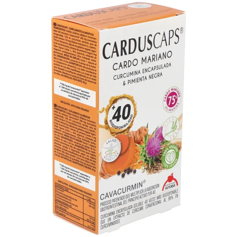 Dietéticos intersa cardus curcuma 60caps | Farmacia Barata