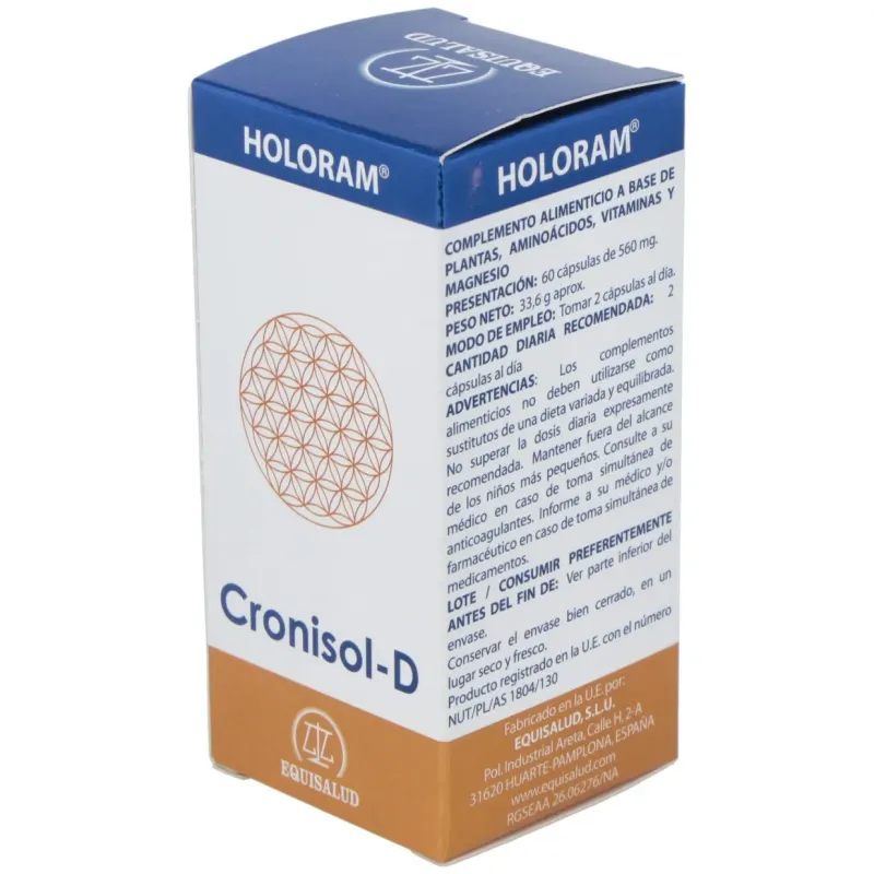 Holoram cronisol-d (cronidol) 60cap. | Farmacia Barata