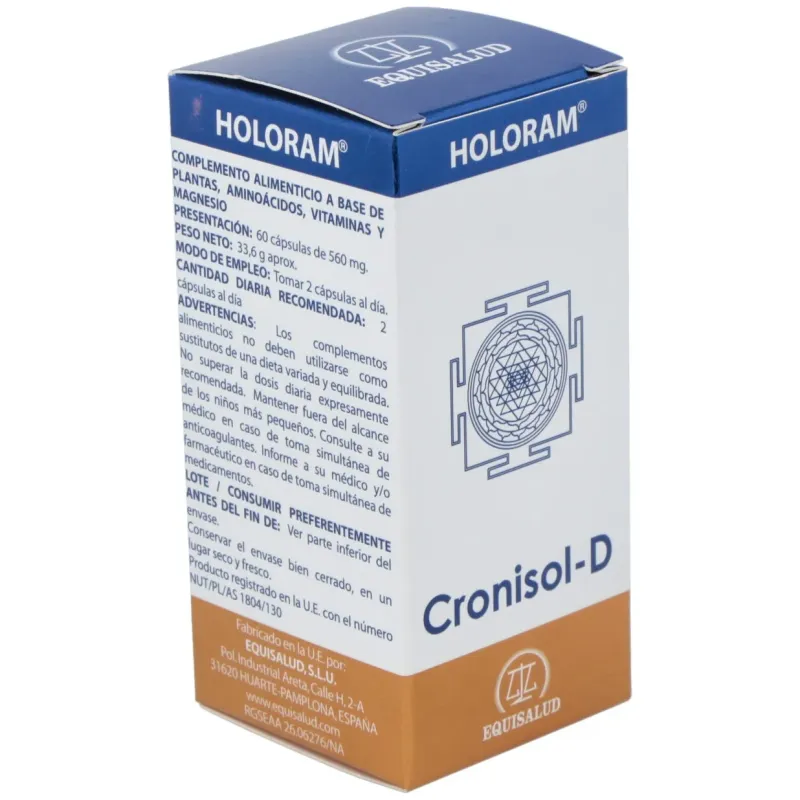 Holoram cronisol-d (cronidol) 60cap. | Farmacia Barata