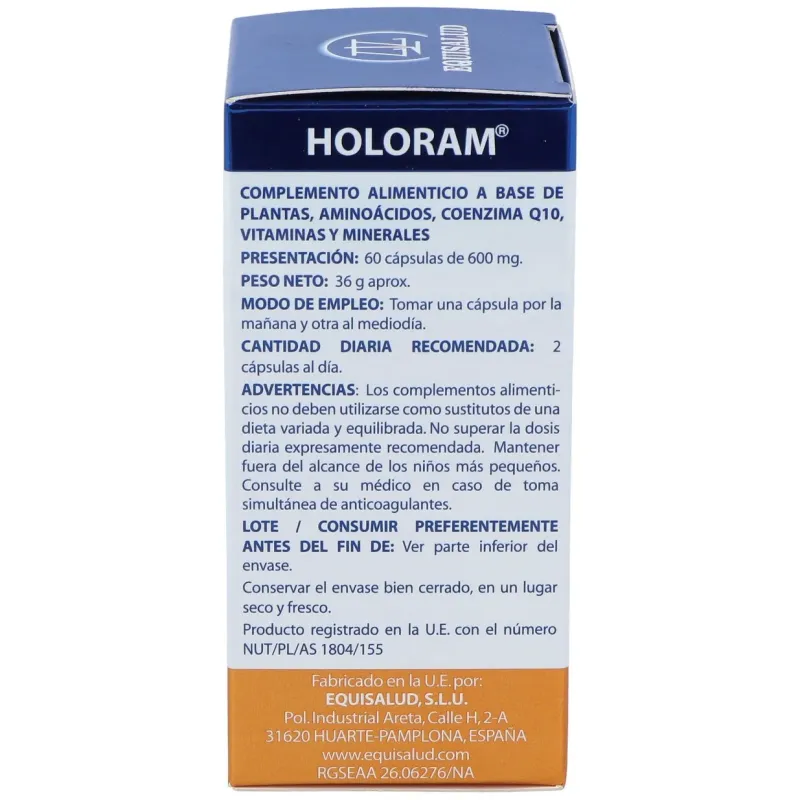 Holoram cardivas 60cap. | Farmacia Barata