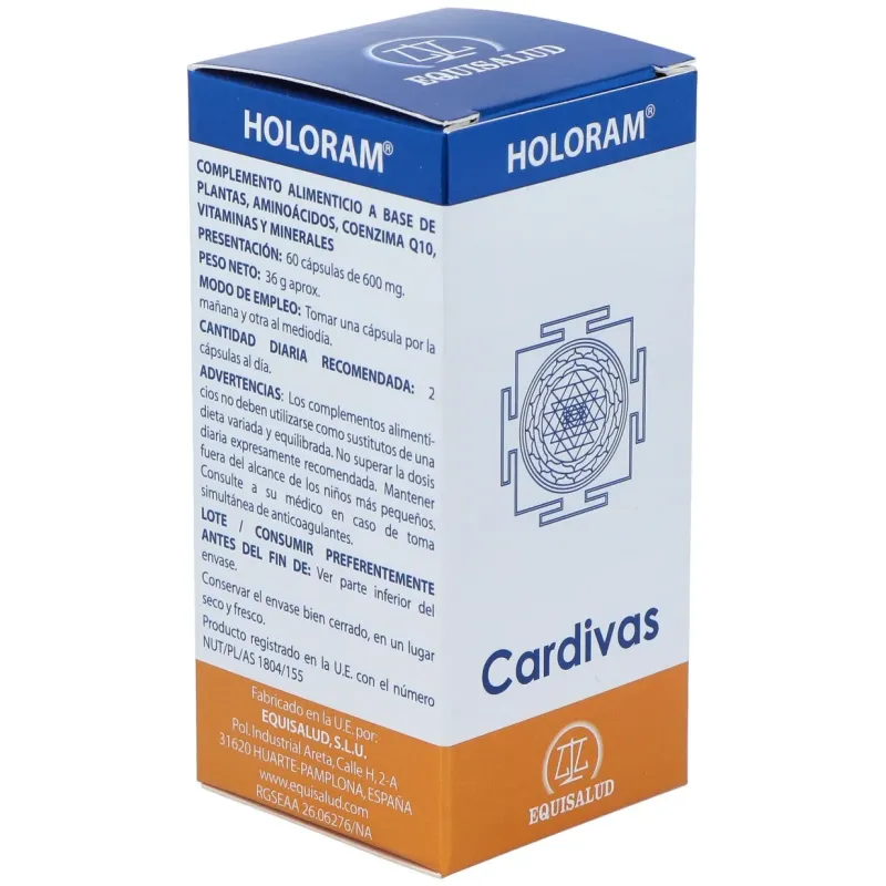 Holoram cardivas 60cap. | Farmacia Barata