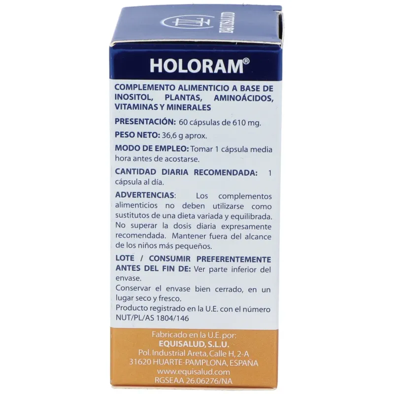 Holoram dormisol 60cap. | Farmacia Barata