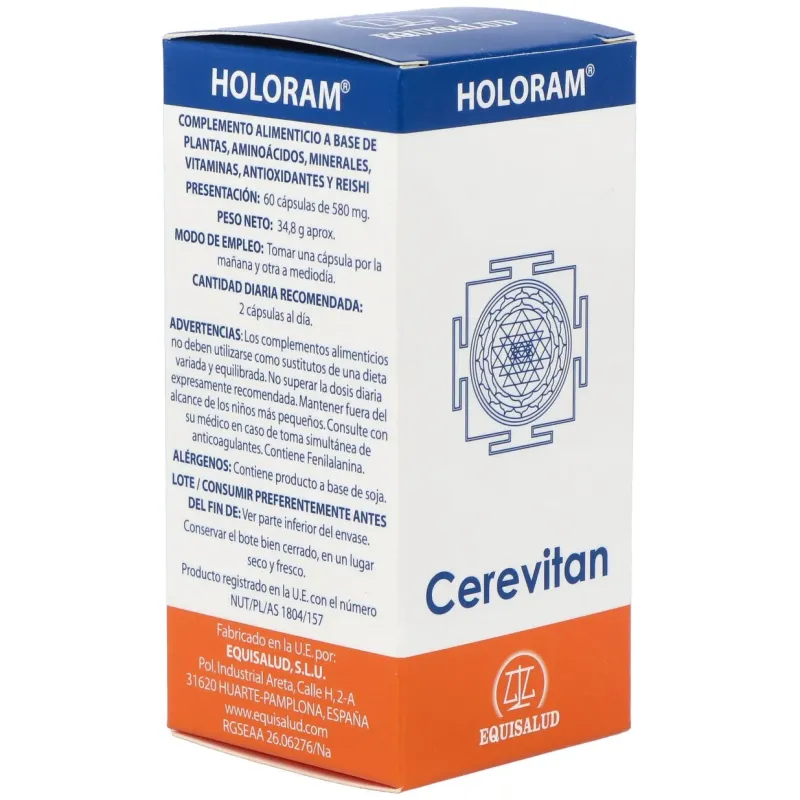 Equisalud holoram cerevitan 60 cápsulas | Farmacia Barata
