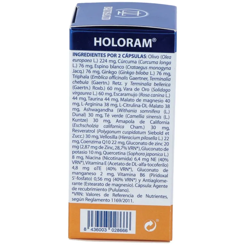 Holoram cardivas 60cap. | Farmacia Barata