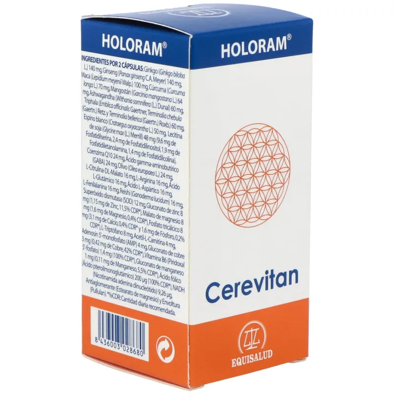 Equisalud holoram cerevitan 60 cápsulas | Farmacia Barata