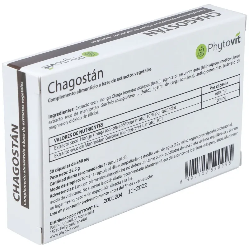 Phytovit chagostan 30 caps | Farmacia Barata