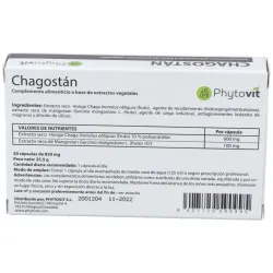 Phytovit chagostan 30 caps | Farmacia Barata