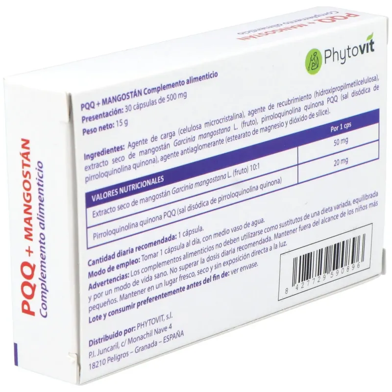 Phytovit pqq y mangostán 30caps | Farmacia Barata Phytovit pqq y mangostán 30caps | Farmacia Barata