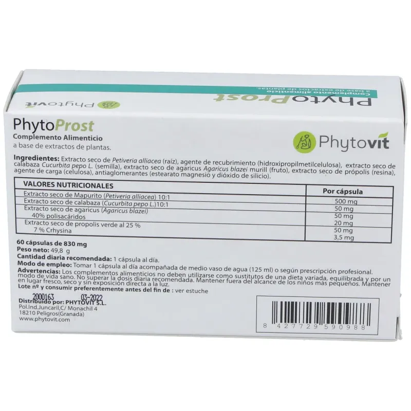 Phytoprost st 60cap. | Farmacia Barata
