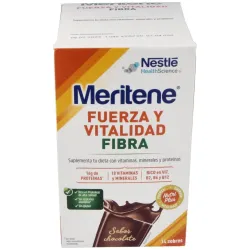Meritene fuerza y vitalidad fibra sabor chocolate batidos 14uds