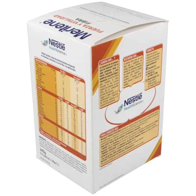 Meritene fuerza y vitalidad fibra sabor chocolate batidos 14uds | Farmacia Barata Meritene fuerza y vitalidad fibra sabor chocolate batidos 14uds | Farmacia Barata