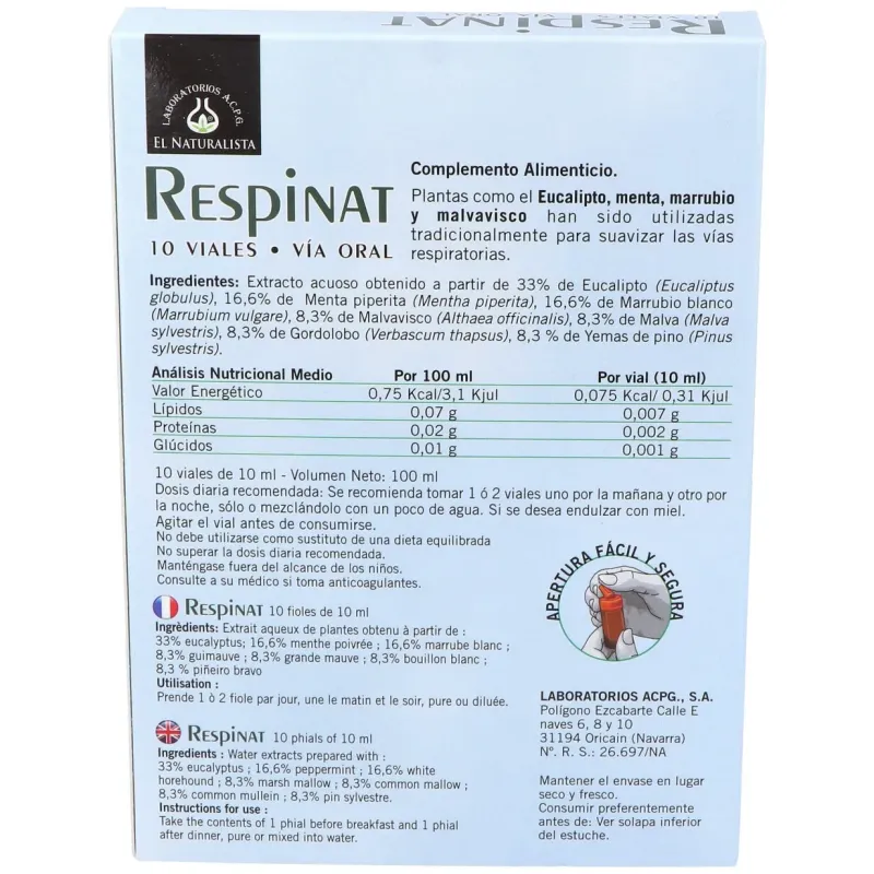 El naturalista respinat 10 viales | Farmacia Barata