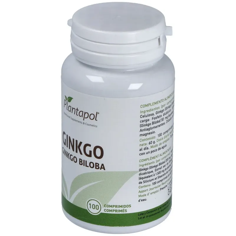 Plantapol ginkgo biloba 100 comprimidos | Farmacia Barata