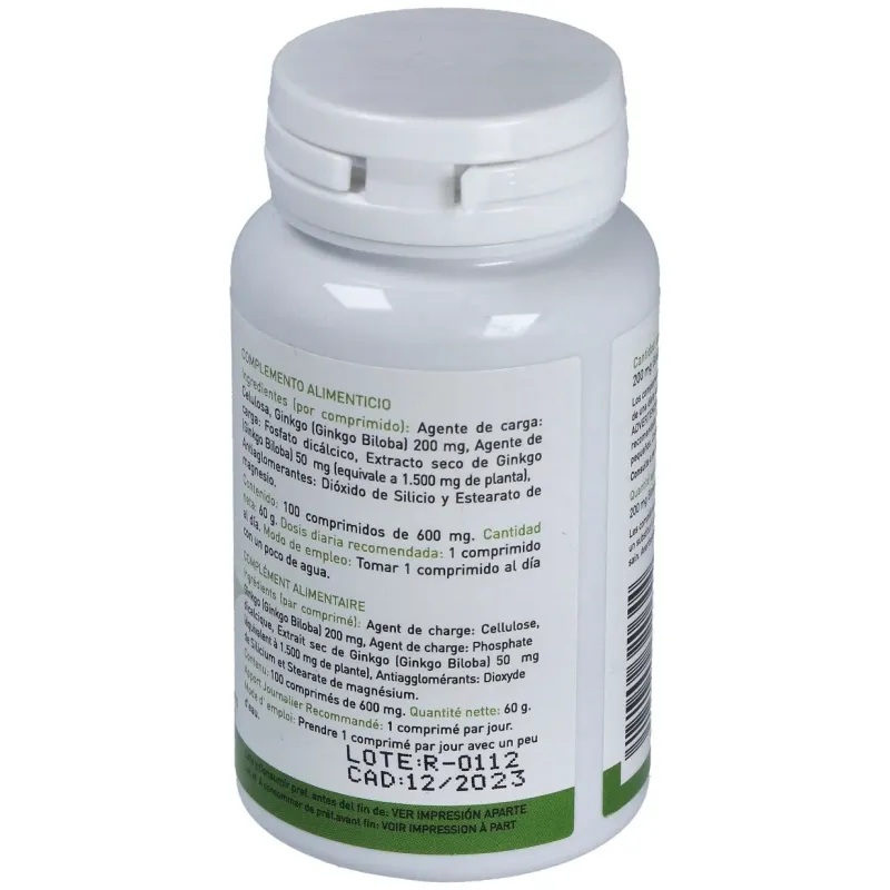 Plantapol ginkgo biloba 100 comprimidos | Farmacia Barata