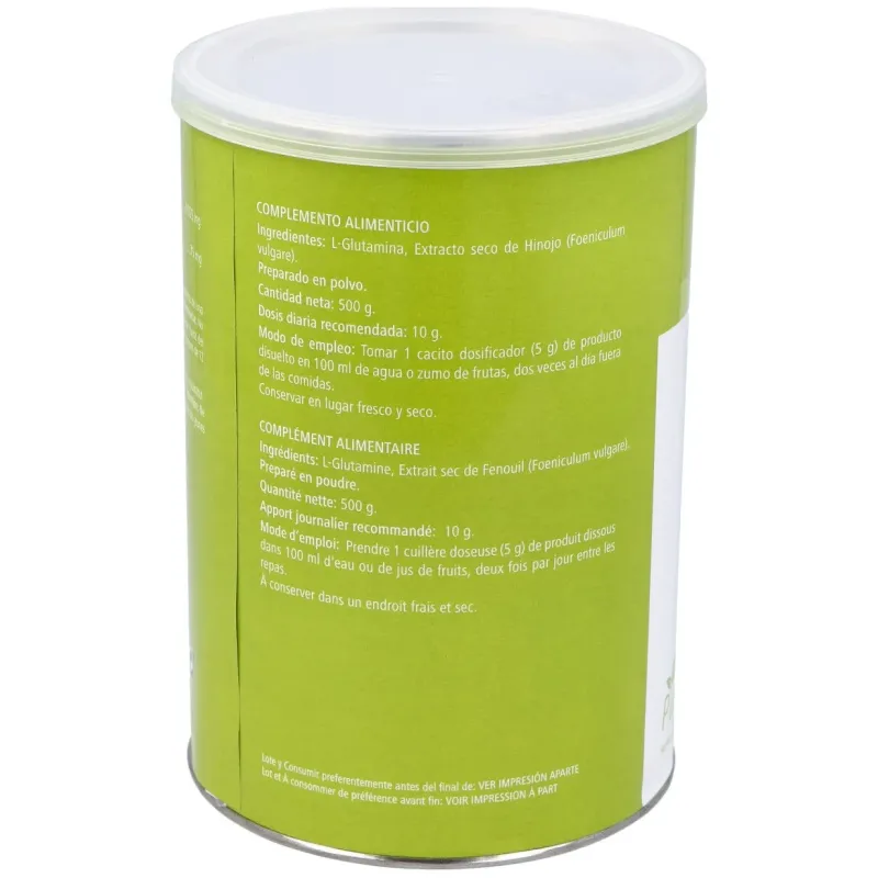 Plantapol gluta int plus polvo de glutamina + hinojo 500g | Farmacia Barata