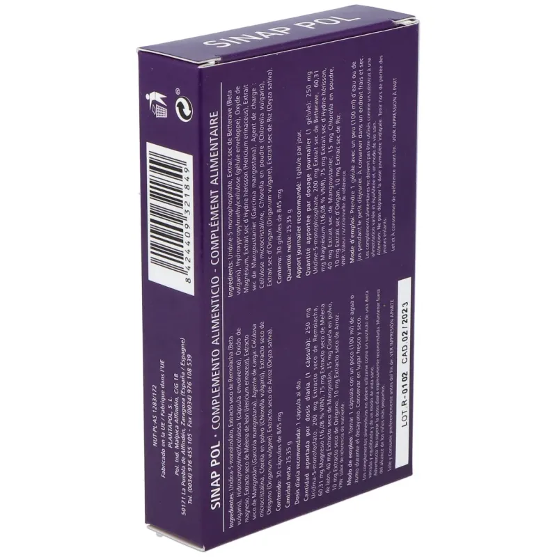 Plantapol sinap pol 30caps | Farmacia Barata
