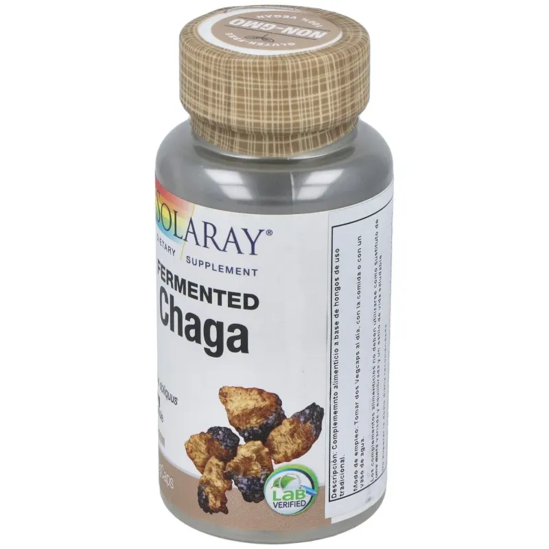 Solaray chaga fermented 500mg 60caps | Farmacia Barata