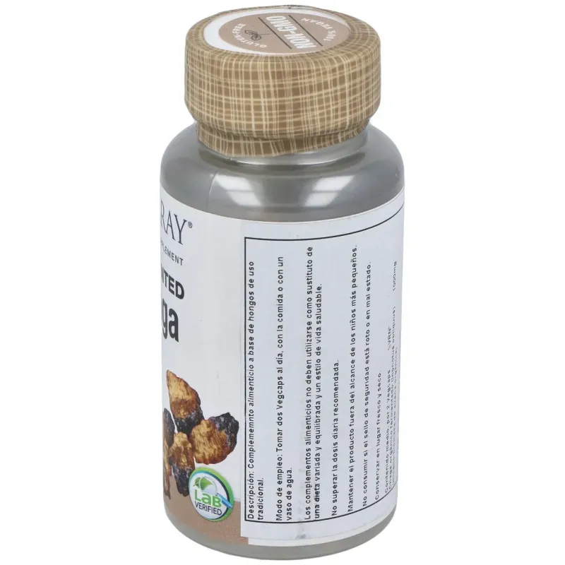 Solaray chaga fermented 500mg 60caps | Farmacia Barata