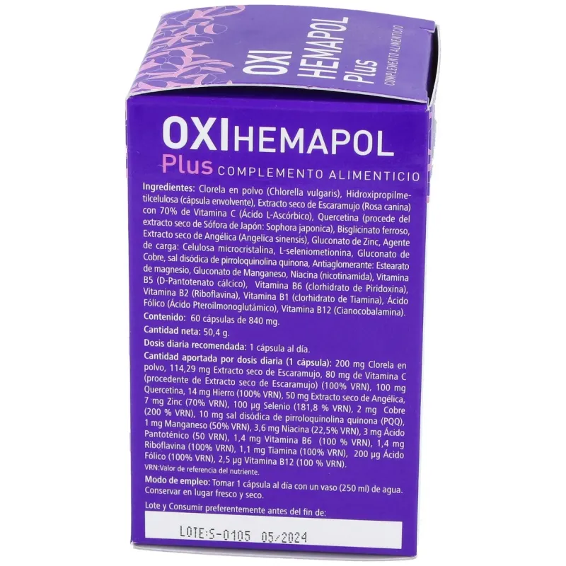 Plantapol oxi hemapol plus 60caps | Farmacia Barata