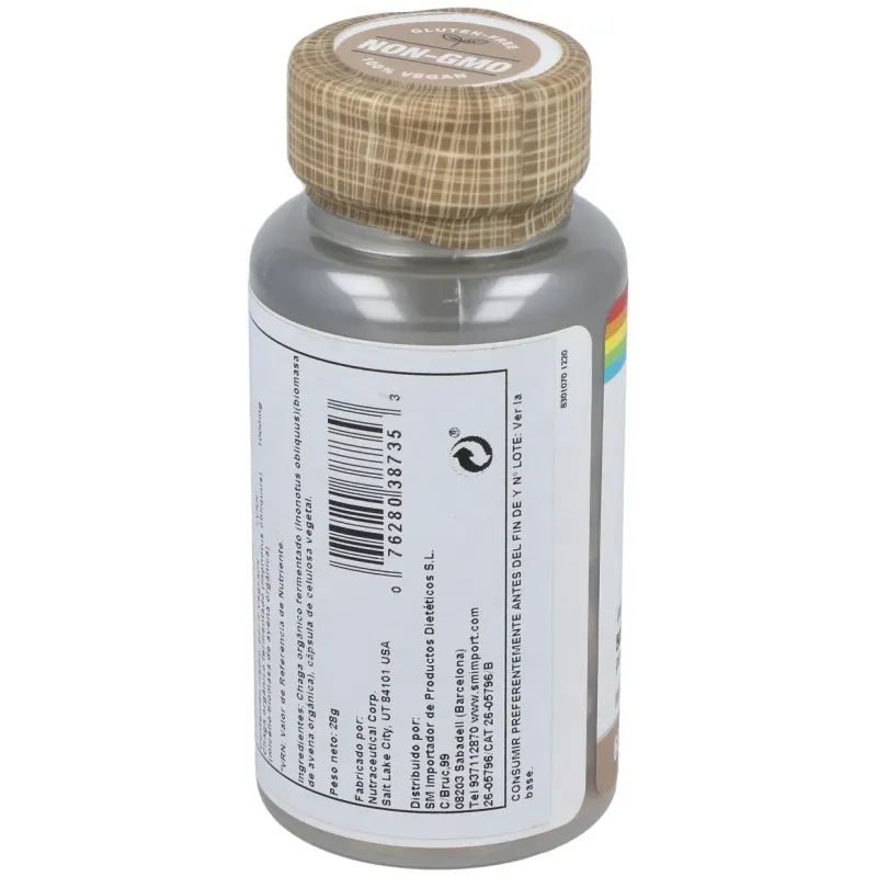 Solaray chaga fermented 500mg 60caps | Farmacia Barata