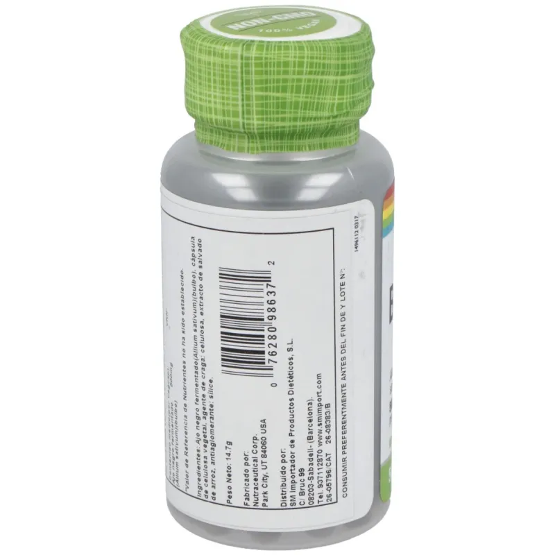 Black garlic bulb (ajo negro) 500mg. 50cap. | Farmacia Barata