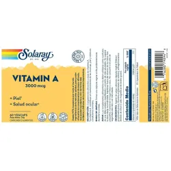 Solaray vitamina a 3000mcg 60caps | Farmacia Barata
