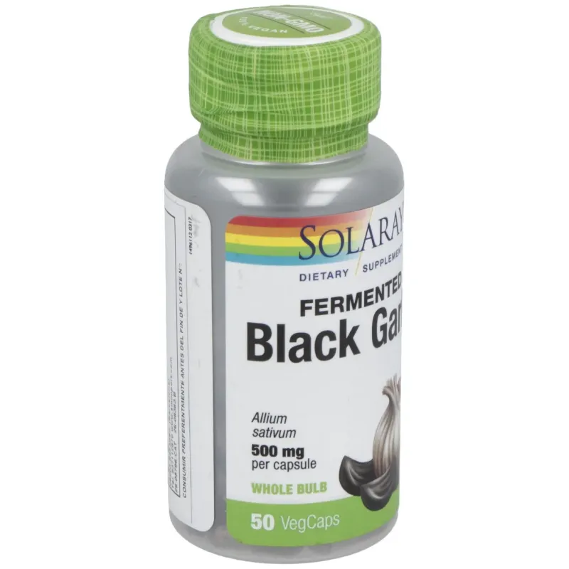 Black garlic bulb (ajo negro) 500mg. 50cap. | Farmacia Barata
