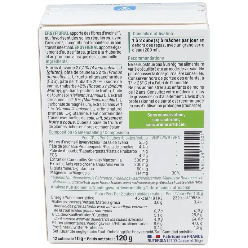 Ergyfibral 12cubos | Farmacia Barata