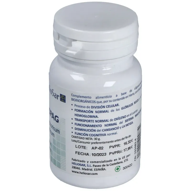Ferfospag ferrum phosphoricum 60cap. | Farmacia Barata