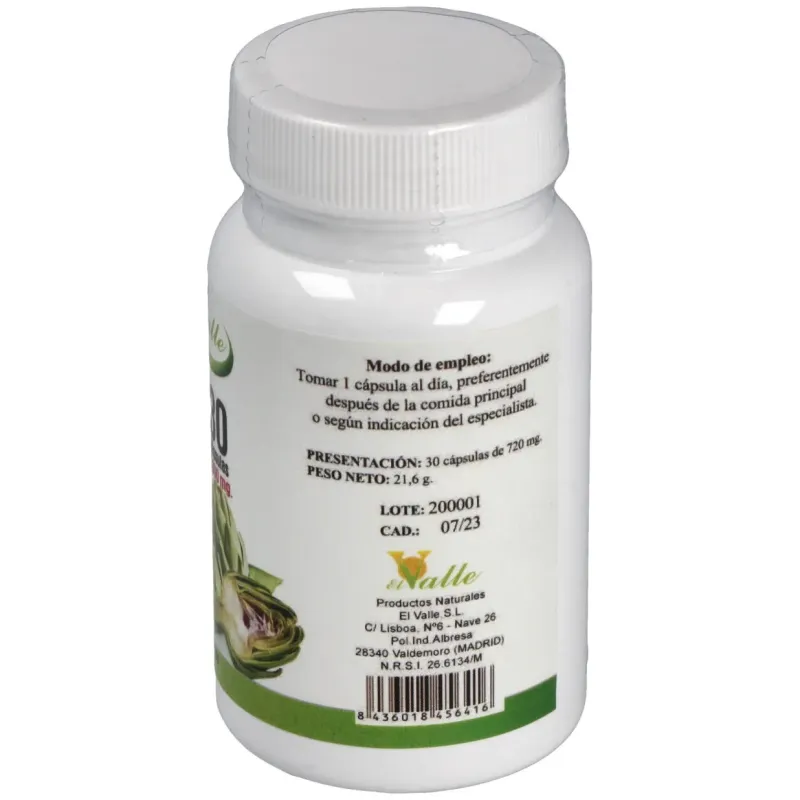 El valle alcachofa 30caps | Farmacia Barata