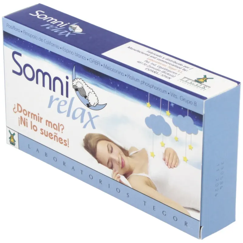 Tegor somnirelax 40caps | Farmacia Barata