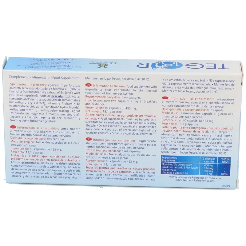 Tegor tegor 18+ animo 40caps | Farmacia Barata