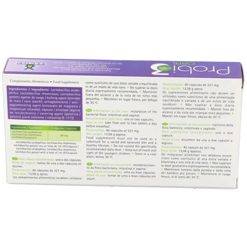 Tegor probio3 oral 40caps | Farmacia Barata