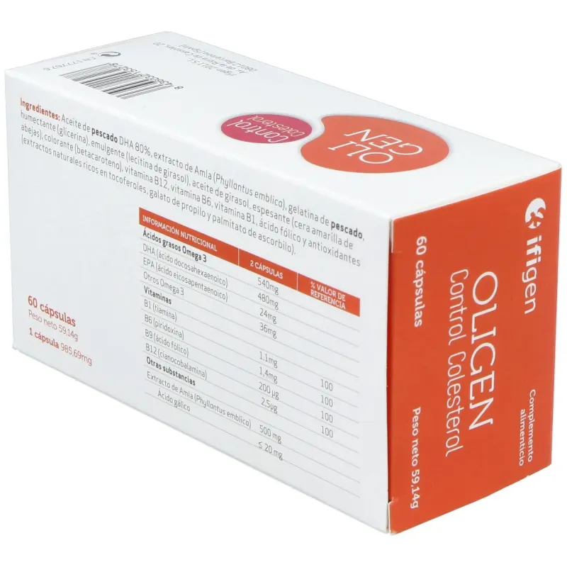 Ifigen oligen control colesterol dha 80% 60caps | Farmacia Barata